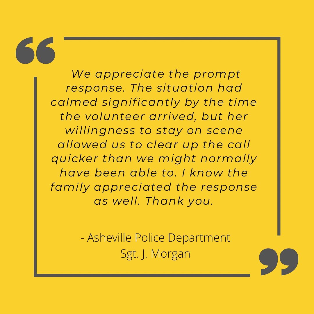 TIPofWNC's tweet image. Today’s #feedbackfriday comes from @ashevillepolice ❤️
•
•
•
•
•
#tip #tipofwnc #traumainterventionprogram #citizenshelpingcitizensincrisis #takecareofothers #volunteer #avl #wnc