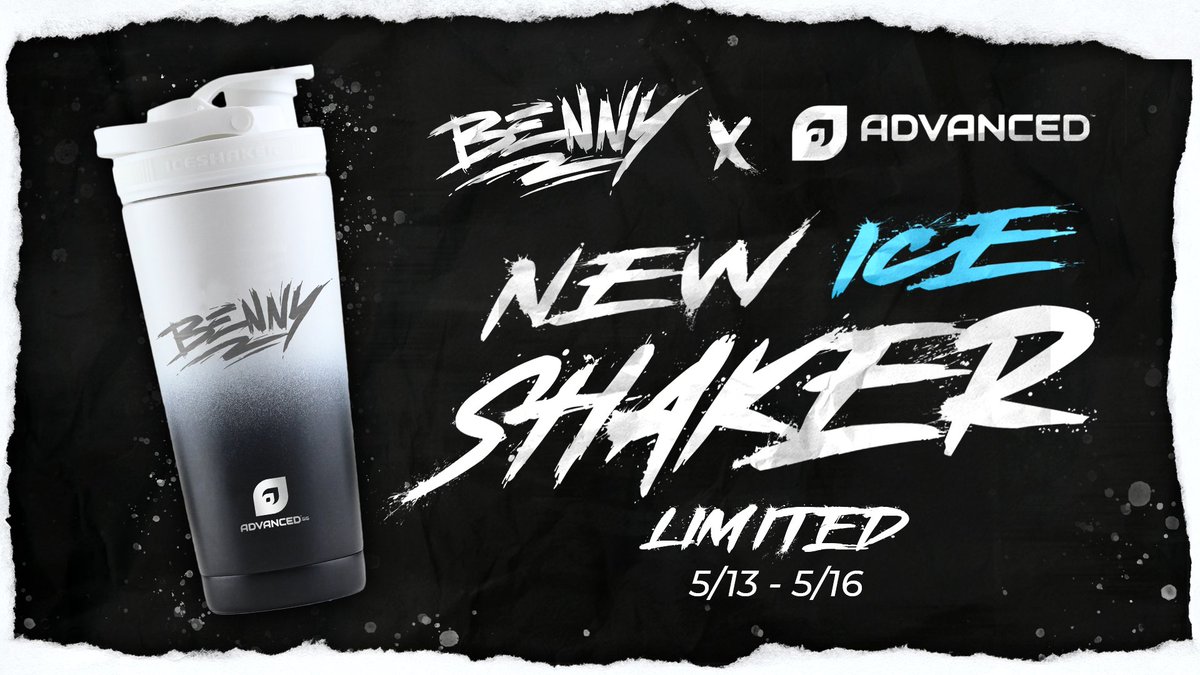 🚨 Benny x <a href="/ADVANCEDgg/">ADVANCED®</a> x <a href="/iceshakerbottle/">Ice Shaker™</a> 🚨

Limited Time Drop: May 13th - May 16th 2022

So happy with how this turned out, so clean. Get it while you still can and thank you for all the support, you make stuff this possible! 🖤

Shop🔗- bit.ly/37H5Xia
