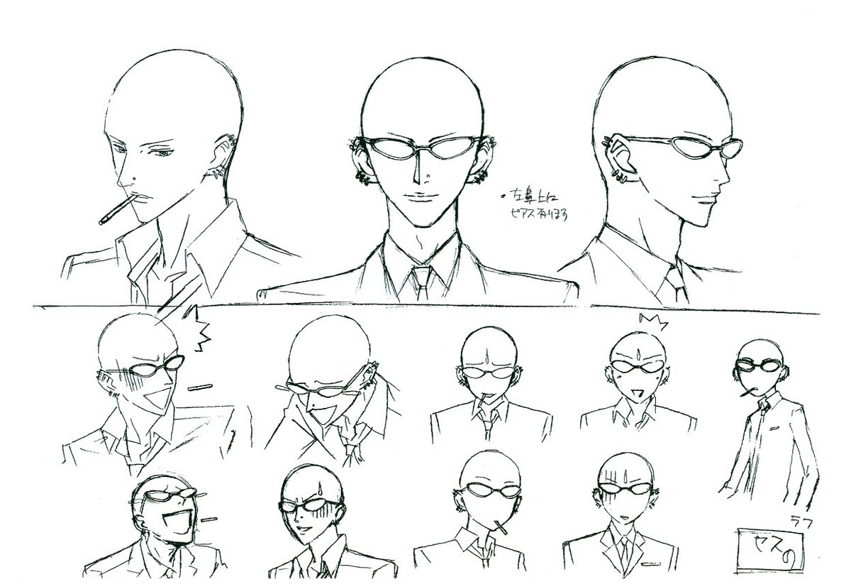 NANAsect's tweet photo. NANA anime production sketches of yasu https://t.co/cJDaaPXLmj