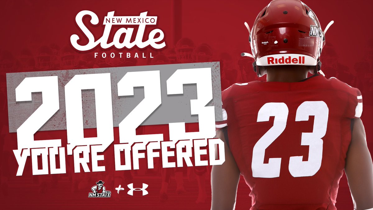 All glory to God!!! Extremely blessed and thankful to receive an offer from the New Mexico State University. Thank you <a href="/_CoachSid/">Sid Robertson</a> and <a href="/AndrewMitch/">Coach Mitchell</a>. 
#GoAggies <a href="/NMStateFootball/">New Mexico State Football</a>