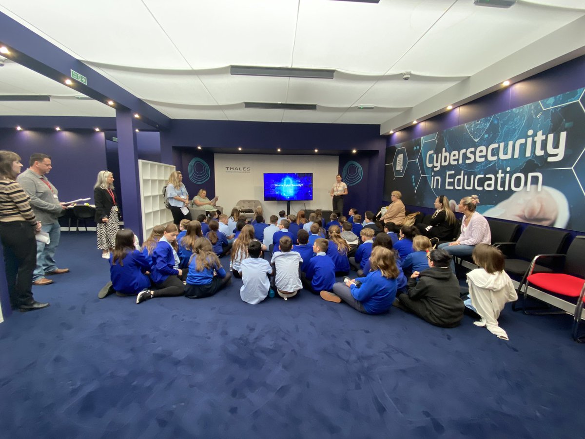 MissCahill7's tweet photo. Today Year 6 attended a cyber security workshop in The NDEC. Thank you to @firstcampus for the great opportunity 😀 🧑‍💻👩‍💻@MiltonPrimary17 https://t.co/KOKANo4siv