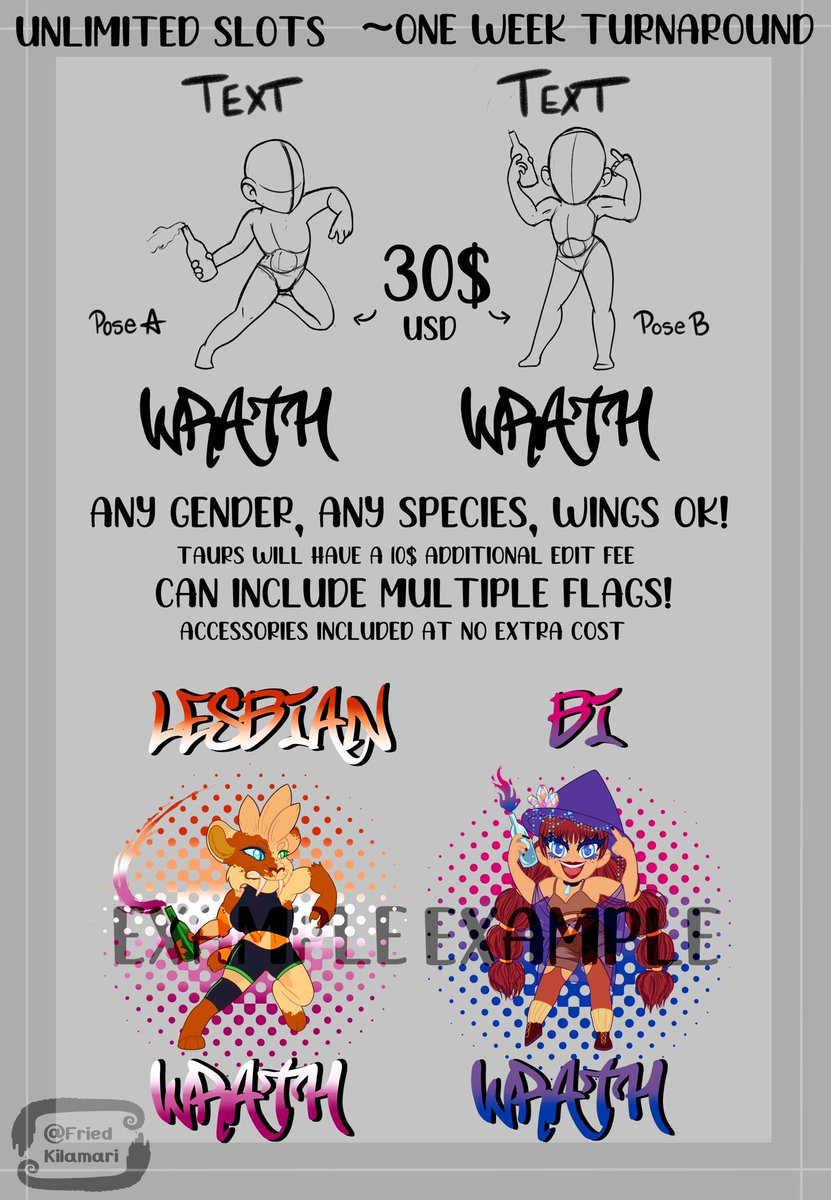 FriedKilamari's tweet photo. 🔥 Gay Wrath Month Y C H 🔥
Get your wrath on! 1312!!

I’m opening these early to help cover a medical procedure (740-ish) that I’m getting on Wednesday! 

These will be open through the end of June! For more info, see the image below.

DM to order! https://t.co/YnuLP54kRV