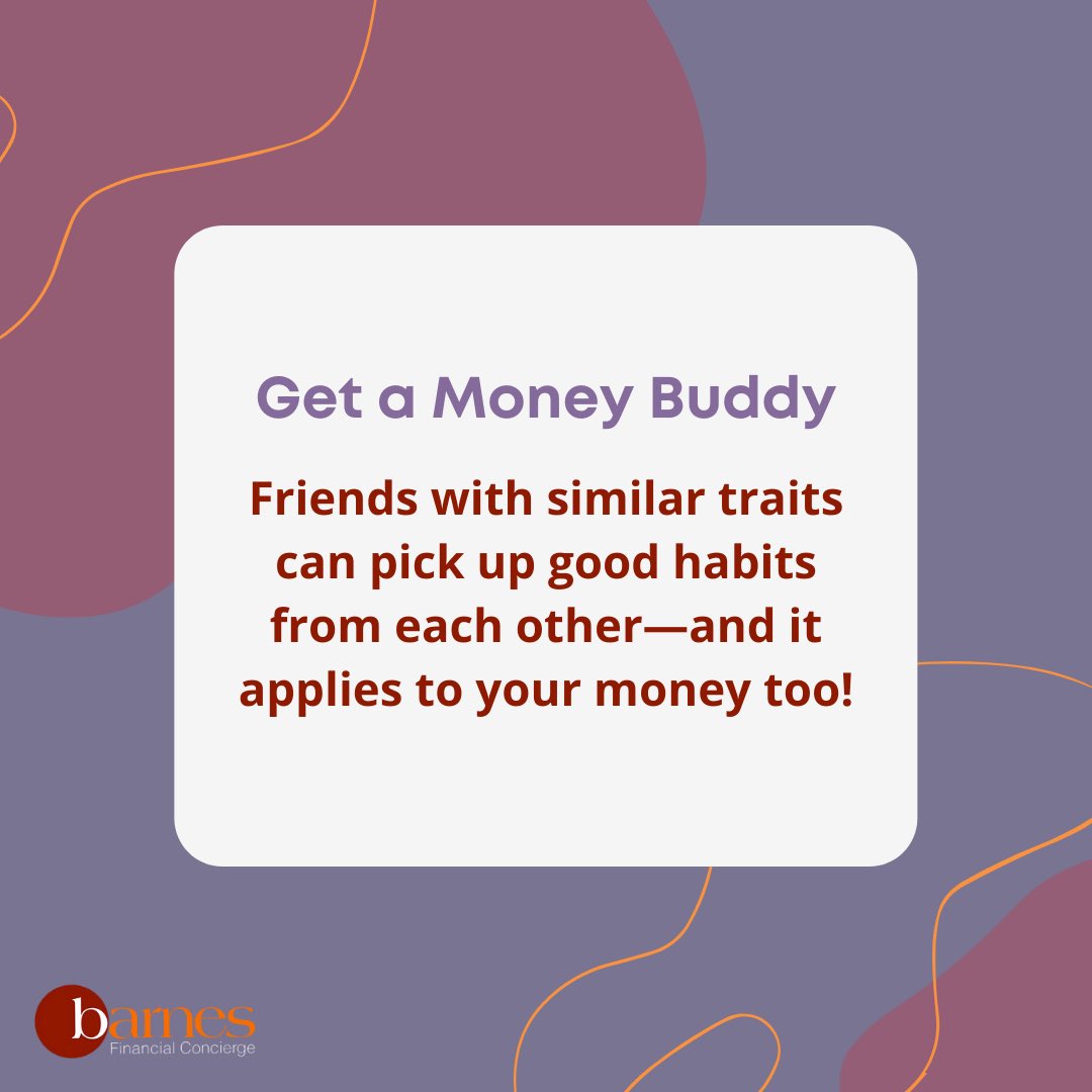 BarnesFinancial's tweet photo. If you have a hard time holding yourself accountable for your money goals, get a money buddy! 

#taxadvice #taxseason2022 #taxreturn #IRS #financialadvisor #financialtips  #moneytips #taxdeductible #moneybuddy https://t.co/zXZ5Qxyrlm