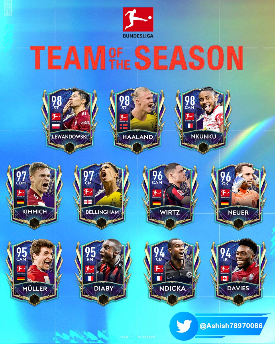 Bundesliga Team of the Season in 
@EAFIFAMOBILE 👀
 
#Concept #FIFAMobile #TOTS #bundesligatots