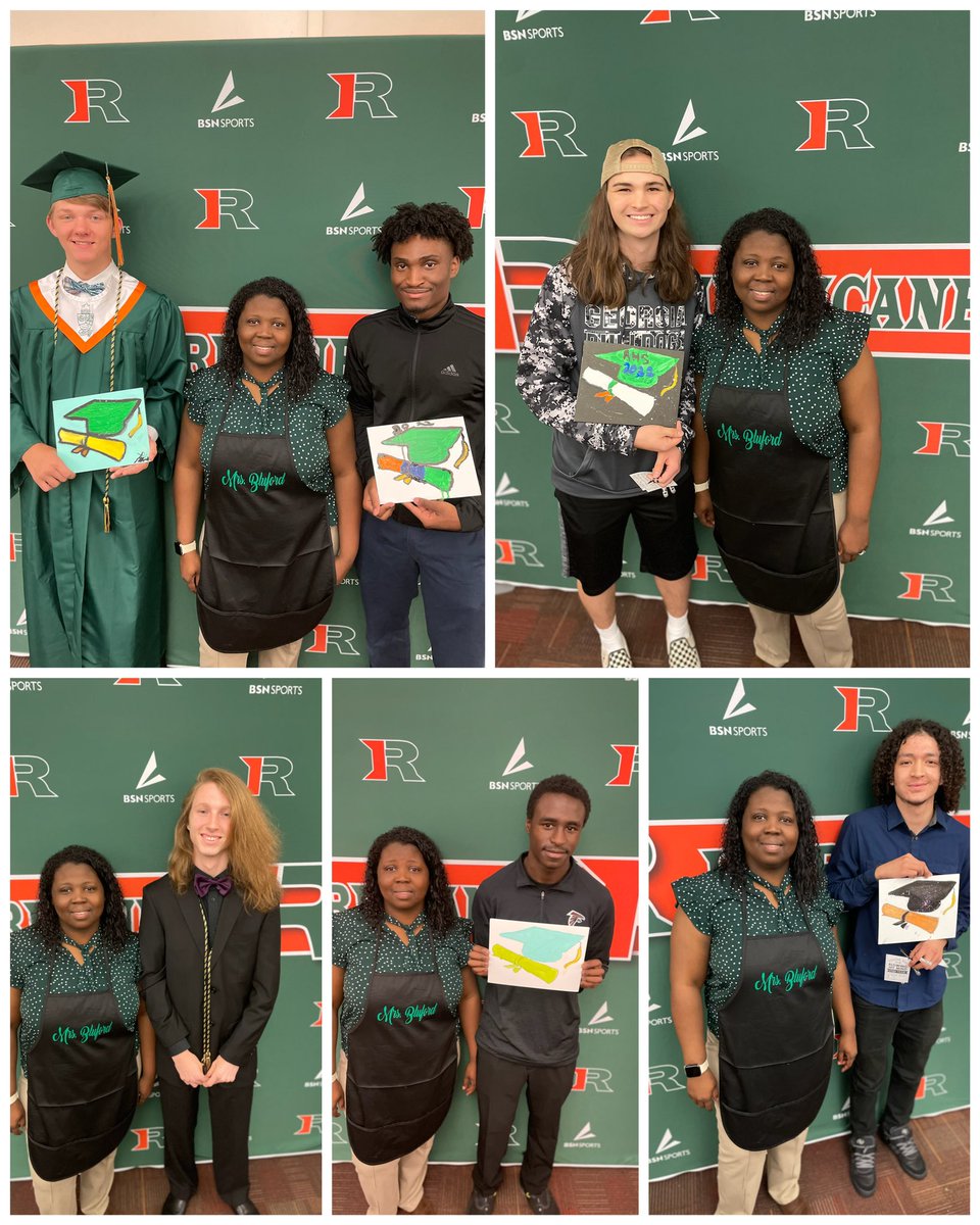 Today we honored our Senior Honor Graduates with a Sip and Paint Breakfast. These students maintained a 90 and above average. We are proud of you! It’s Always a Great Day to be a Hurricane! 💚🧡#countdowntograduation #classof2022 @RHSCanes @WendyPooler @BibbSchools