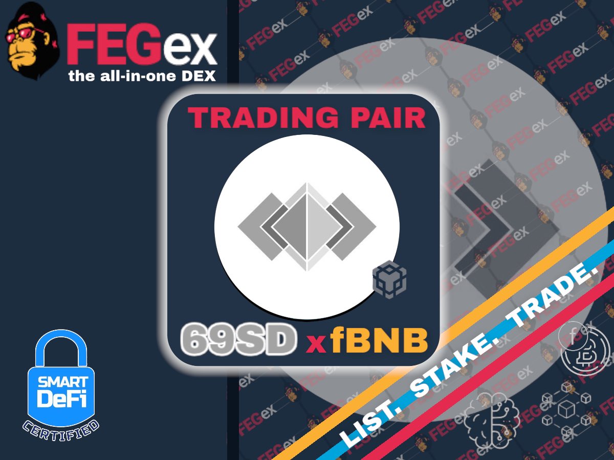 FEG_SmartDeFi1's tweet photo. @x69SD @ChinaPumpWXC @FEGtoken @DivvySD @CryptoLionAngel @vikingo7987 @fegqueen4life #FEGarmy #BSC

Contract:  0x1A6199b58D3D762e18F92ac6F7008DbDbaf16feC

Chart:  :  https://t.co/WW5WWGchGB

Trade:  
https://t.co/1sTEETVd24

REMINDER: Always do your own research before buying! https://t.co/OrExZmligF