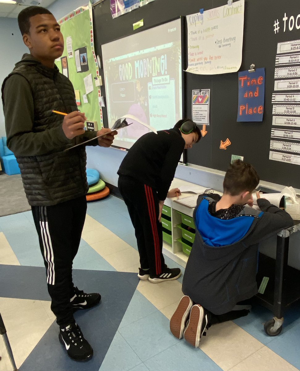 MsRakowski's tweet photo. Using math skills to solve a Whodunnit mystery was a fun way to start our day. @EastMorichesSD  @EMorichesMS https://t.co/d8HWodVX8Q