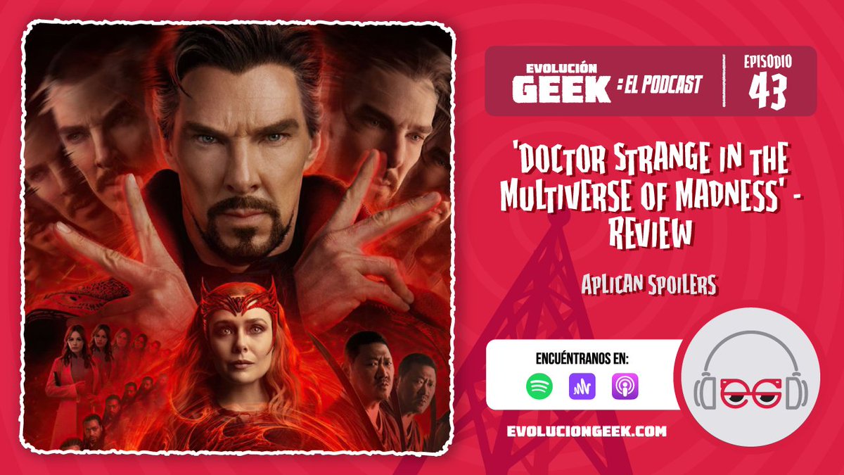 ev_geek's tweet photo. En el último episodio de la tercera temporada de #ElPodcast conversamos sobre '#DoctorStrange in the #MultiverseofMadness' y la incorporación del género del terror en el #MCU.

🎙️Spotify https://t.co/8Mukc99BJn
🎙️Apple https://t.co/SFowKb8gE6
🎙️Anchor https://t.co/7zacm7JZh8 https://t.co/gvK3nF074J