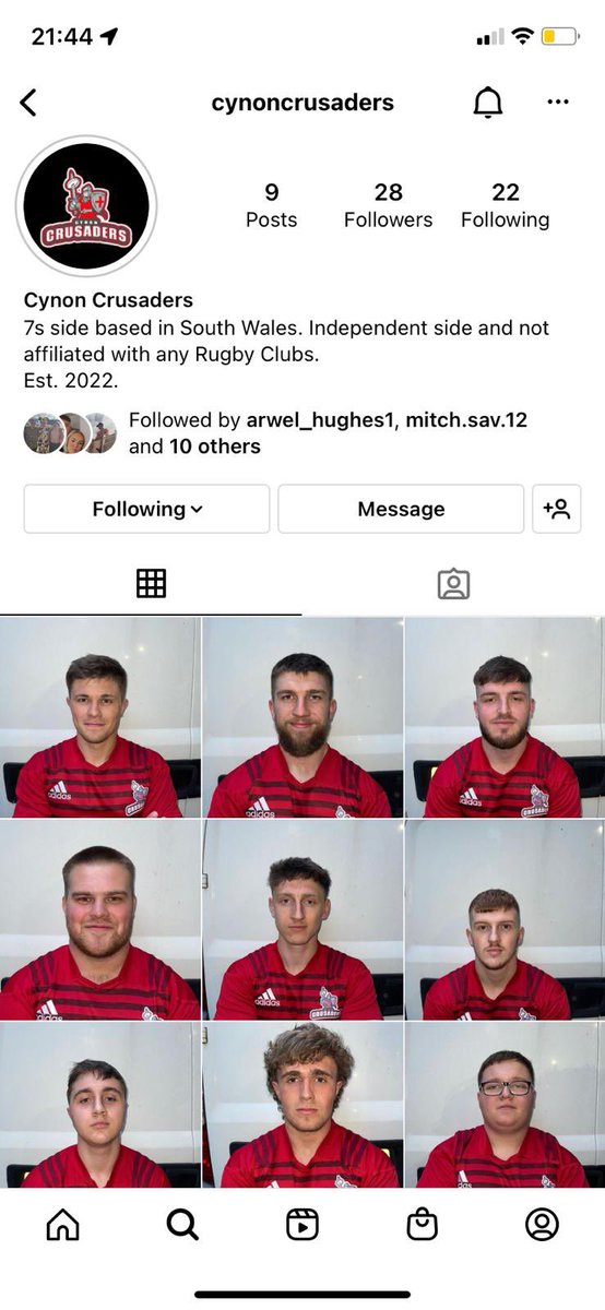 A new local 7s team have just started up. Head over to instagram and give them a follow Cynon Crusaders