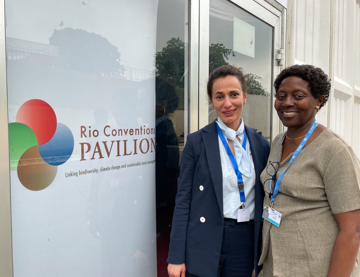 📣 <a href="/UNBiodiversity/">UN Biodiversity</a> is at #UNCCDCOP15!

Executive Secretary <a href="/mremae/">Elizabeth M. Mrema</a> joined Forest Biodiversity Officer Jamal Annagylyjova &amp; Head of Communications David Ainsworth at the Rio Conventions Pavilion, which brings together <a href="/UNBiodiversity/">UN Biodiversity</a>, <a href="/UNCCD/">UN Land and Drought</a> &amp; <a href="/UNFCCC/">UN Climate Change</a>.

➡️ riopavilion.org