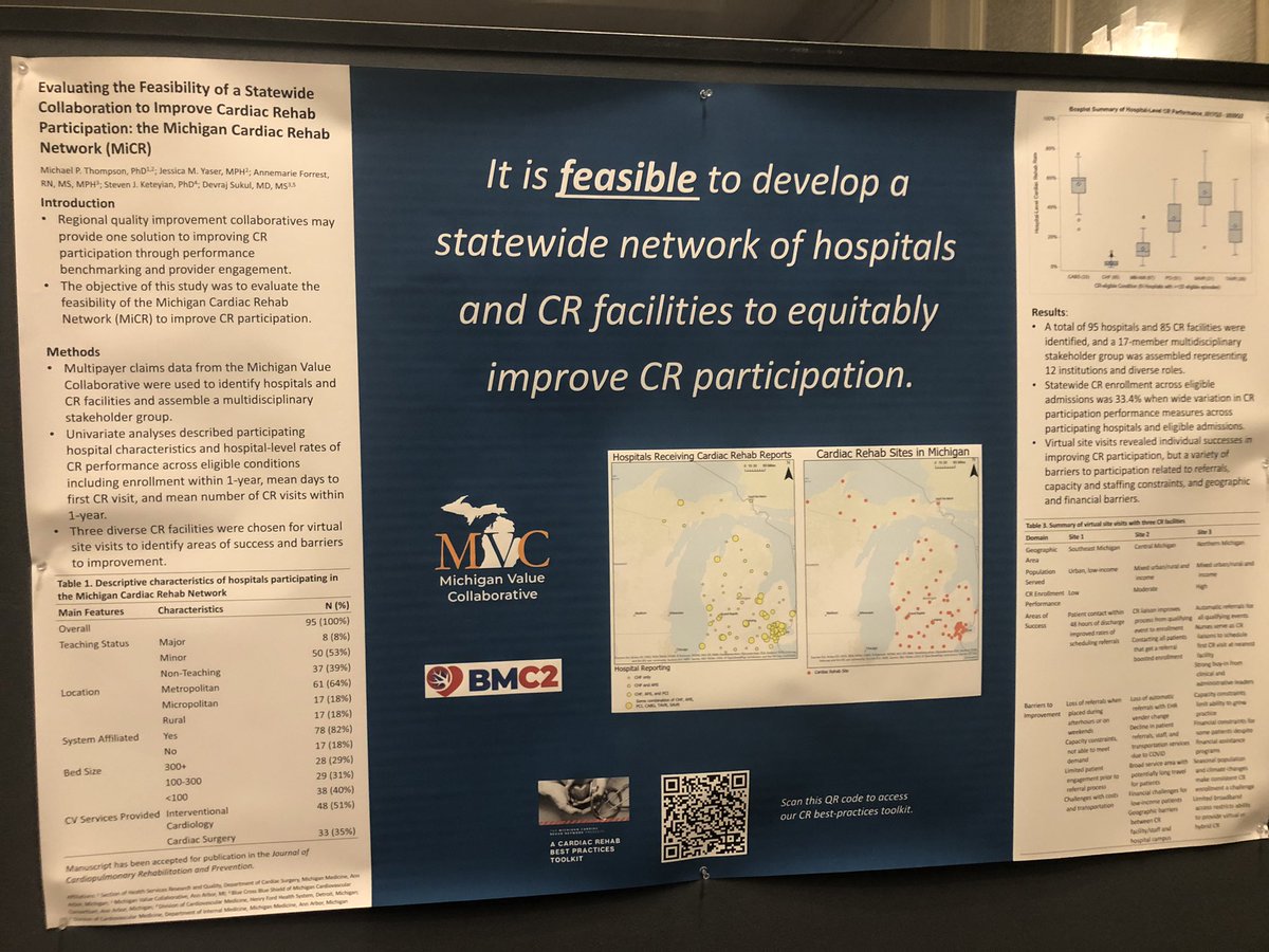 MikeTPhD's tweet photo. Always excited to share the great work we are doing in Michigan with the @michiganvalue @BMC2_ and @MSTCVS_QC at #QCOR22! @MichiganCQIs #MIValuePartnerships https://t.co/oJbV9nRtbt