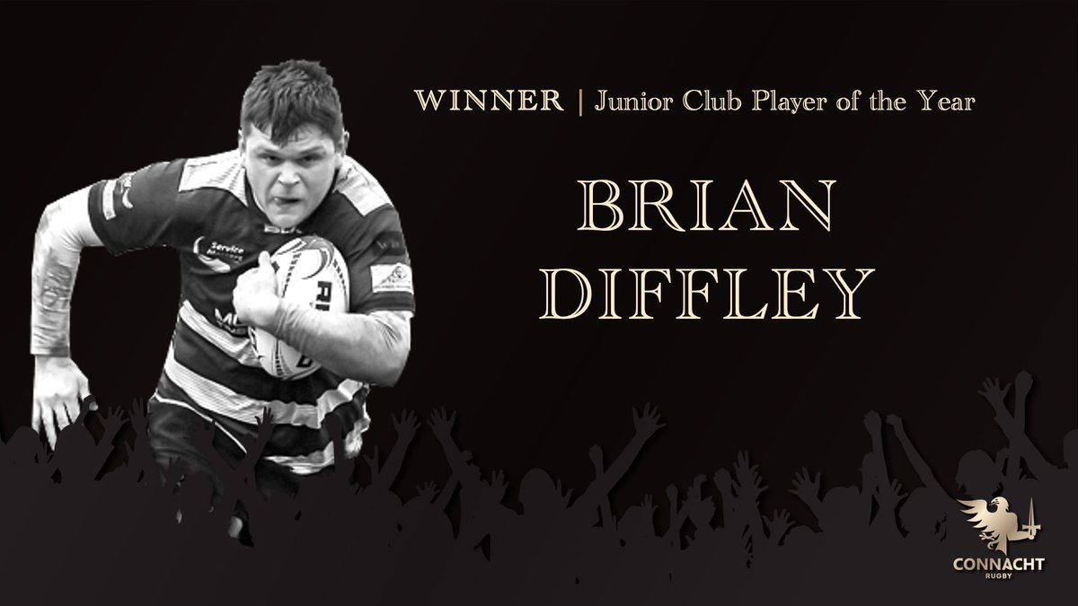 connachtrugby's tweet photo. Our eighth award of the night is the Men's Junior Club Player of the Year which goes to....

Brian Diffley of @CreggsRugby 👏

#ConnachtRugbyAwards✨ | @LayaHealthcare https://t.co/T8wAnqiWiy