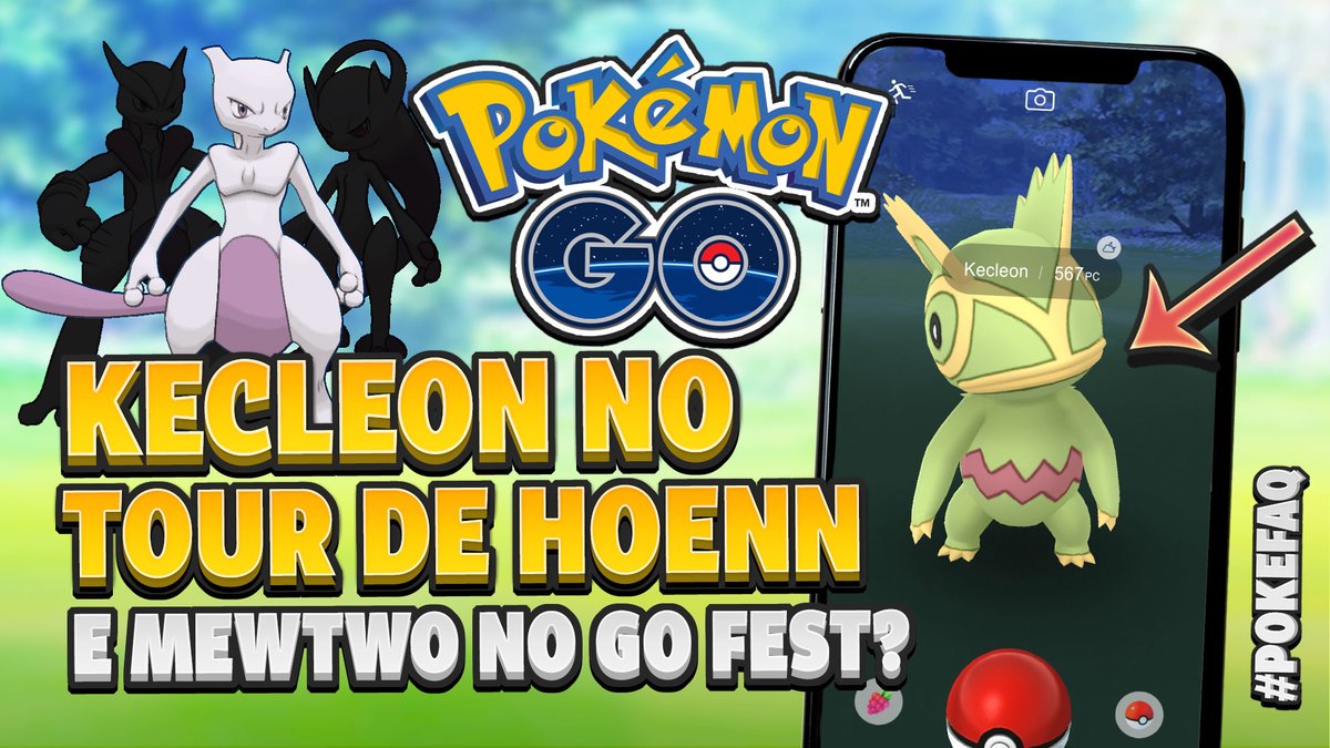 leokem's tweet photo. ❗️ No #PokeFAQ de hoje vamos falar sobre o Kecleon no Tour de Hoenn, Mega Mewtwo e muito mais! #PokemonGO
ASSISTA AGORA >> https://t.co/zSpbIIQMz0 https://t.co/nYm0gD4udF