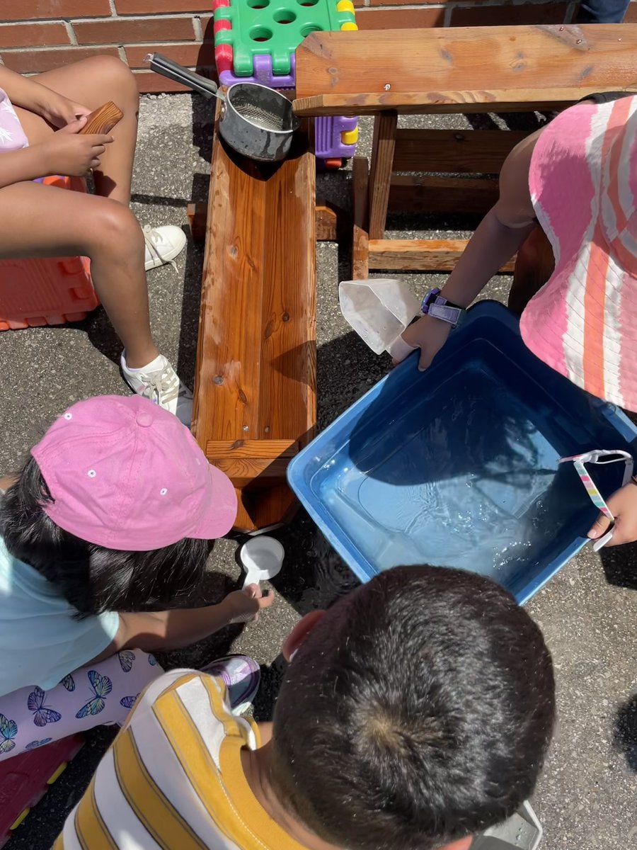 K4 <a href="/TribuneDrive/">Tribune Drive P.S.</a> <a href="/PeelSchools/">Peel District School Board</a> had the most marvellous time today exploring our new trough system with water. The conversations and engagement went on forever. So much fun! Always learning through play in K. <a href="/MsReyes1586/">Andrea💕</a>