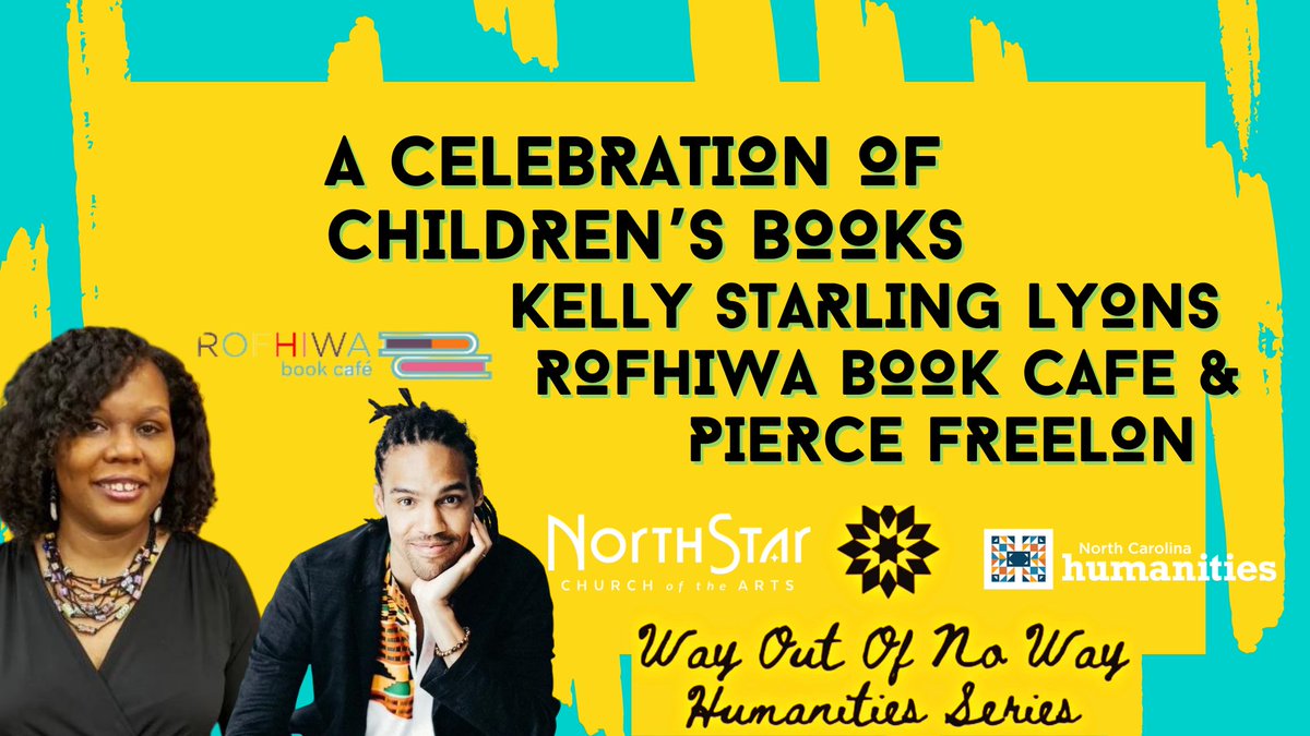 Saturday, June 4, 2022 12 noon

NorthStar Church of the Arts presents A Celebration of Children’s Books with Rofhiwa Book Cafe, Kelly Starling Lyons, and Pierce Freelon. Kid-friendly. Family-focused. Free and Open to the Public. ow.ly/i0OP50J7Zjx