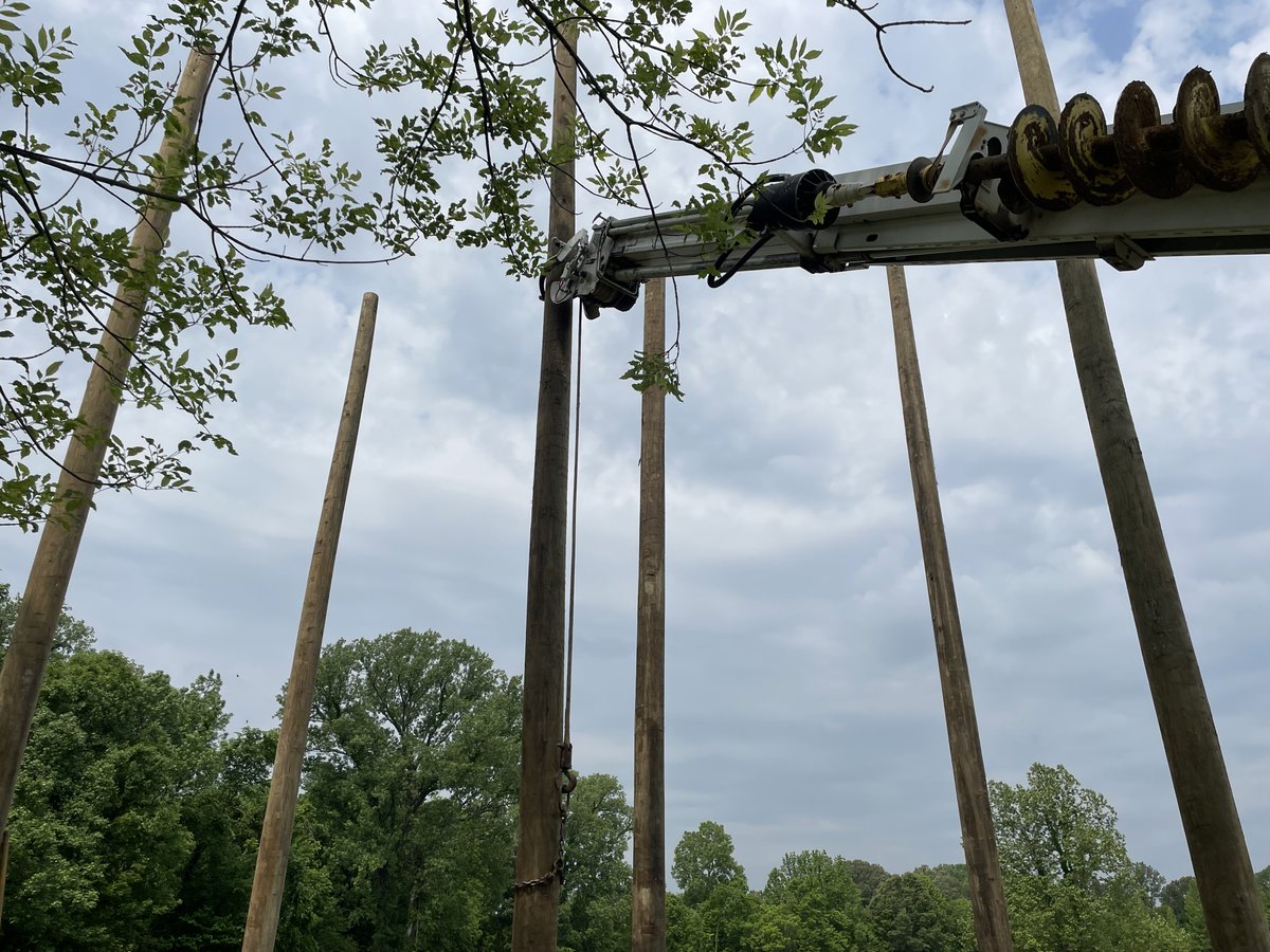 CampConquest's tweet photo. Thanks to our friends at Ritter Communications our zipline is underway and set to be completed before camp this year! Looking forward to some very happy faces traveling at high speed across this new  515 foot long activity. https://t.co/XTWeybjaho