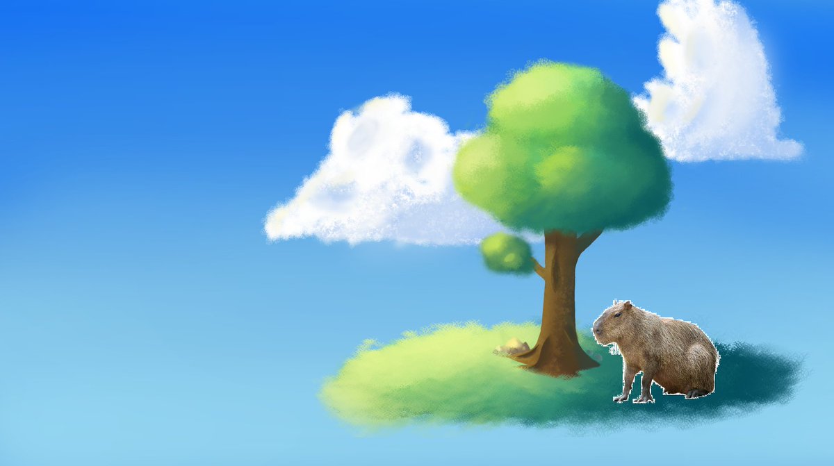 CandleMambo's tweet photo. errrrrmmmmm im in a weirdcore world? #ArtistOnTwitter #digitalart #art #painting #digitalpaintings #BoredApeYachtClub #Capybara #animal #hypixelnetwork #weirdcore #nsfwtwt https://t.co/SYbrEclVKS