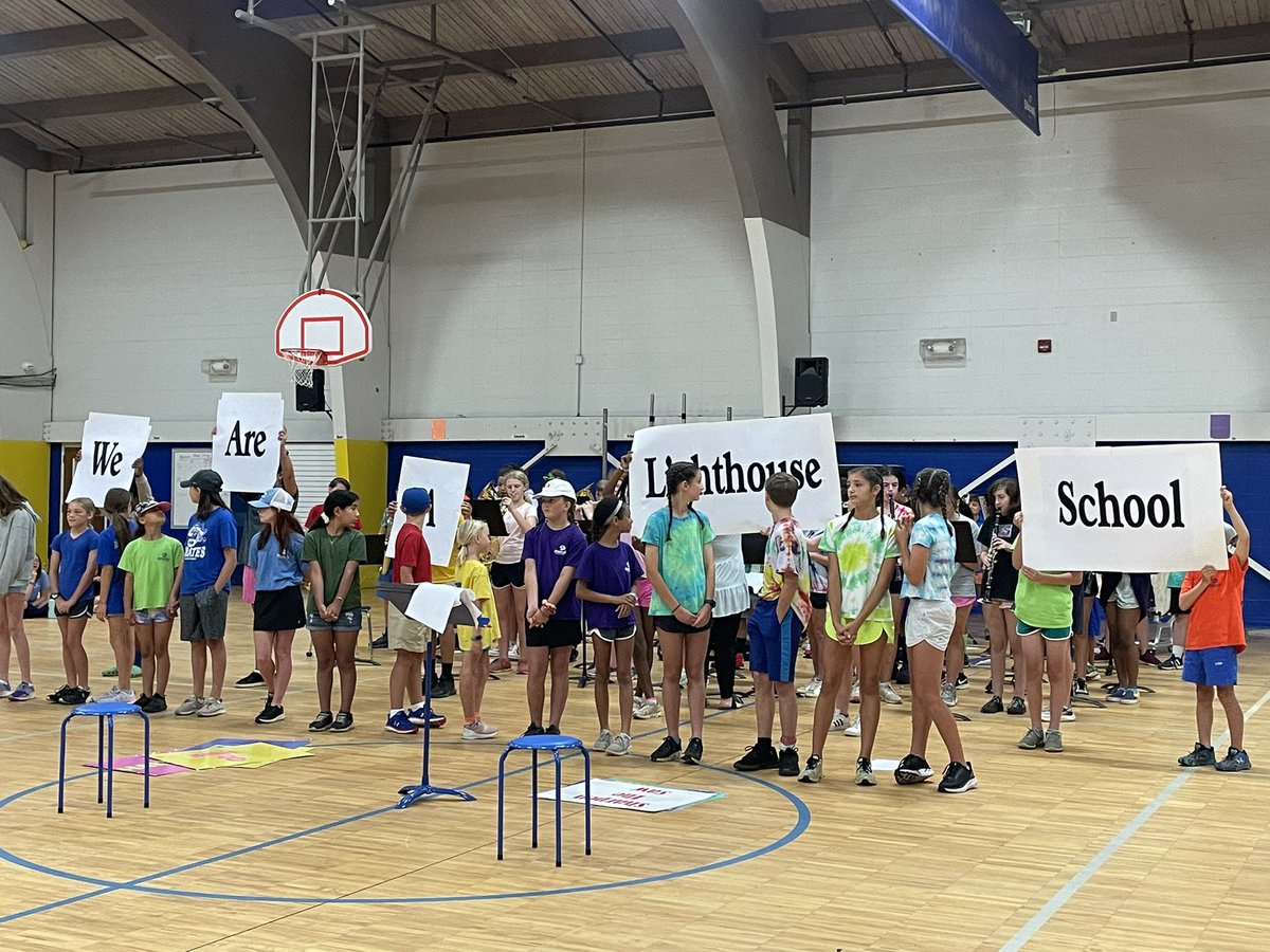 HopeZeanah's tweet photo. Make room for #6! Fairhope West is now the 6th Lighthouse school for BCPSS.  Students, teachers, parents and guests gathered in the gym for the surprise announcement. https://t.co/LrpVaCRnBS