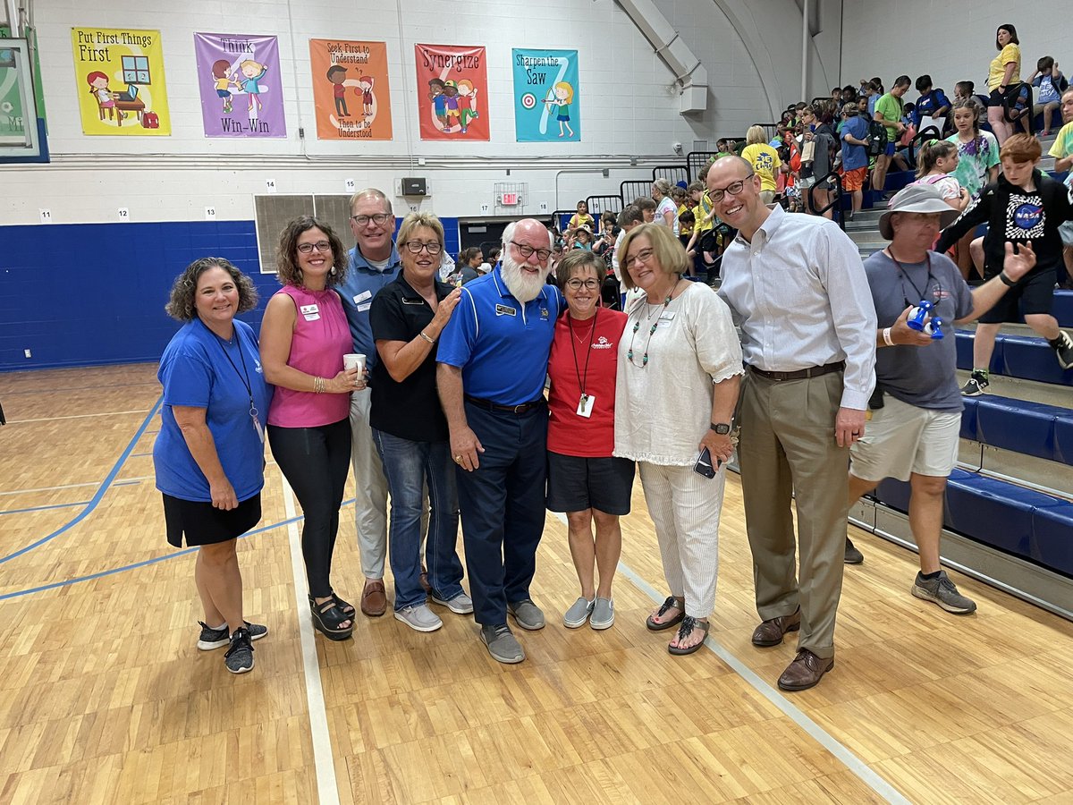 HopeZeanah's tweet photo. Make room for #6! Fairhope West is now the 6th Lighthouse school for BCPSS.  Students, teachers, parents and guests gathered in the gym for the surprise announcement. https://t.co/LrpVaCRnBS