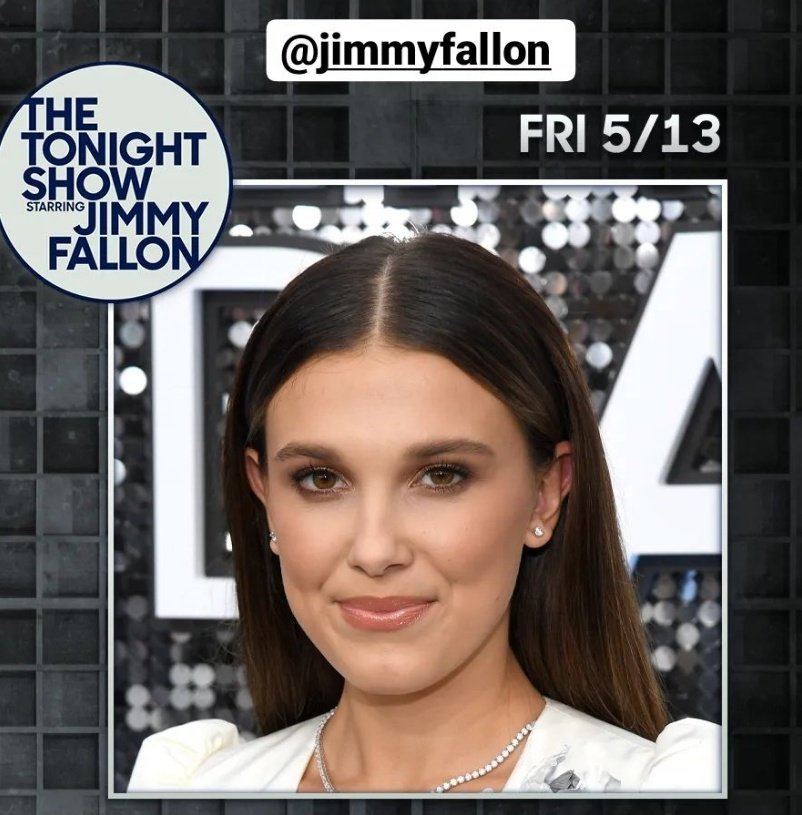 eggos_stranger7's tweet photo. É HOJE !!!! Para quem n lembra hoje teremos Millie bobby brown no #FallonTonightshow sendo entrevistada pelo #JimmyFallon as 00:30 (horário de brasilia) ansiosos?🥳 https://t.co/QvClmD68Ho