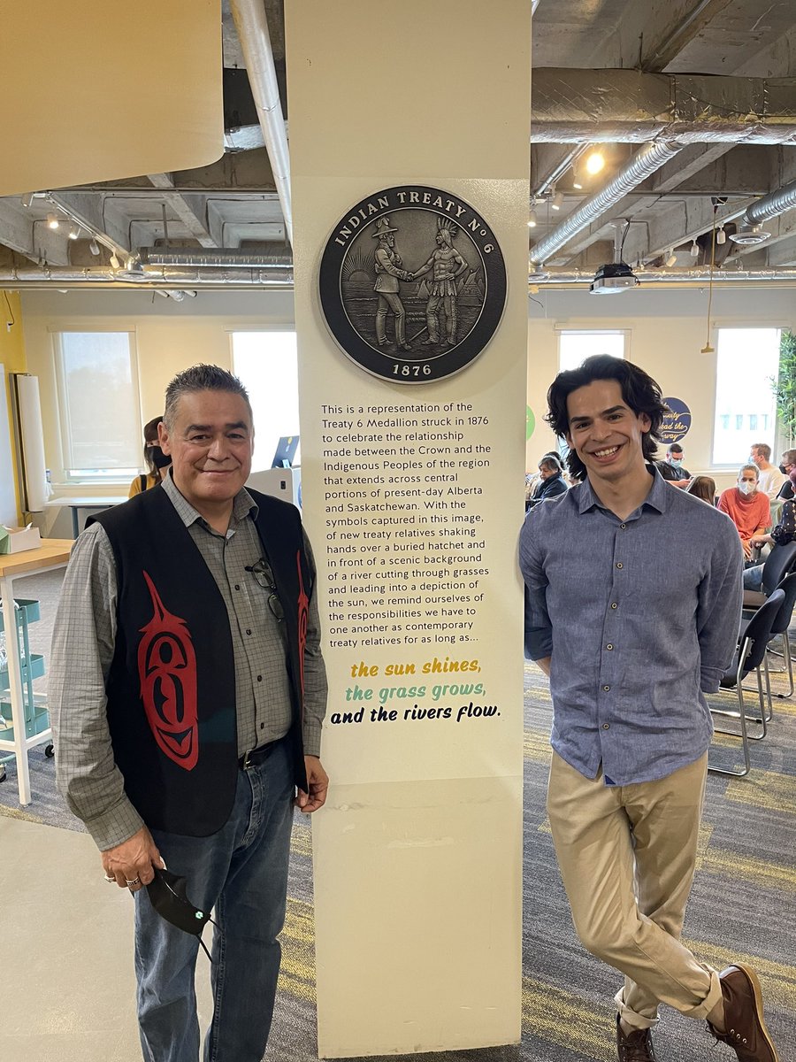 ActionLabYEG's tweet photo. Important day. ❤️ Thank you so much Lewis &amp; Hunter @naheyawin  for guiding us in learning about the spirit of Treaty, and commitments we want represented in our Action Lab. It’s all about good relationships. #actionlabyeg https://t.co/QTHzFJalRI