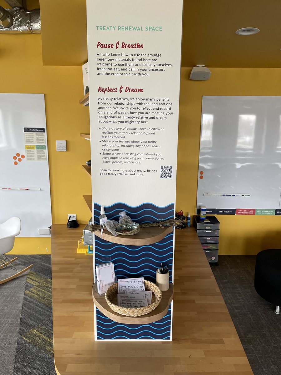 ActionLabYEG's tweet photo. Important day. ❤️ Thank you so much Lewis &amp; Hunter @naheyawin  for guiding us in learning about the spirit of Treaty, and commitments we want represented in our Action Lab. It’s all about good relationships. #actionlabyeg https://t.co/QTHzFJalRI