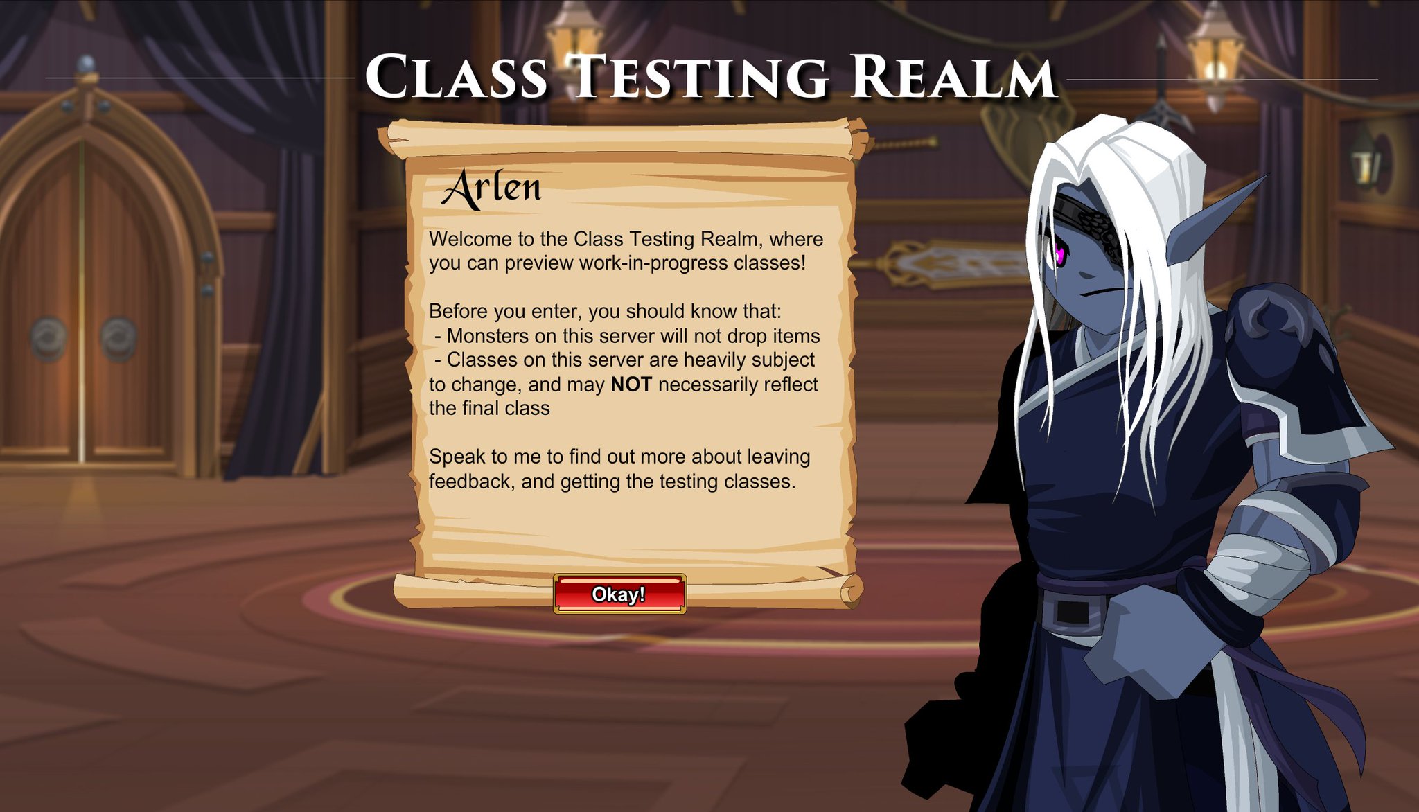 AQW Class Council on Twitter "The Class Test Realm game server is now