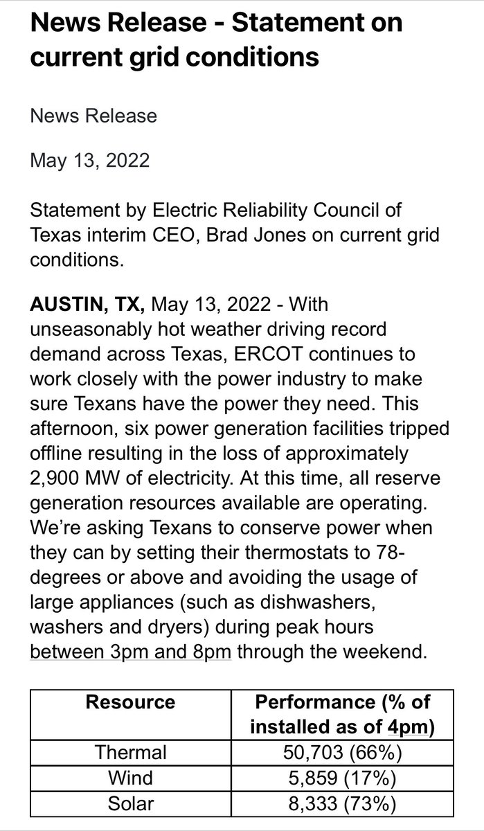 RustySuretteTV's tweet photo. 🔴NEWS ALERT FROM ERCOT https://t.co/pivfZXTGpr