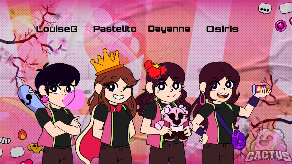 🌸 PRESENTACIÓN 🌸

Siempre hay que dejar lo mejor para el final 😜

¡¡Presentamos con orgullo a quienes nos representará en @AmazonasGCup y darán lo mejor de sí para lograr la victoria!!

🌸@Iouiseg 
🌸@Pastelito_bs 
🌸@_DayanneBS 
🌸<a href="/Osirisuwu_/">Osiris</a> 

¡¡Bienvenidas Cactus Blossoms!!