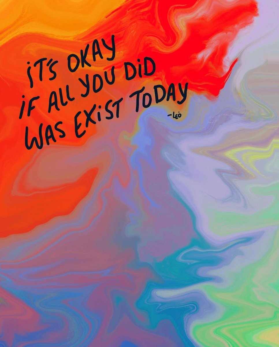 NAMI_Nv's tweet photo. Give yourself a high-five for just ""being you"" today - you definitely don't have to do it all.
Image via @soleoado
#mentalhealthsupport #itsokaytonotfeelokay #Together4MH https://t.co/731zmZu4CD