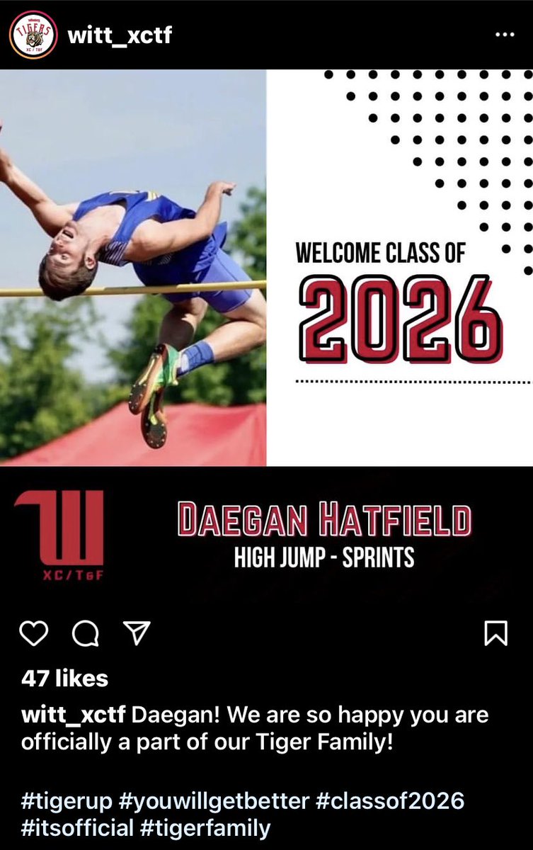 Congrats Daegan. We are very proud of you. Competing at Wittenberg next fall.