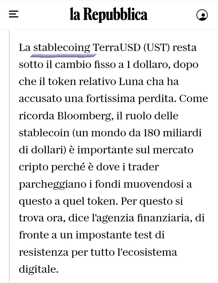 mark_metaverse's tweet photo. Quando i media tradizionali @fattoquotidiano @LaRepubblica_it propongono articoli sulle #Crypto 
#ElSalvador verso il default 😂😂 non credo proprio... 
Ma poi non hanno capito che #LUNA è il ticker di #TERRA 🤭 https://t.co/ZzEk6Z5Ngu