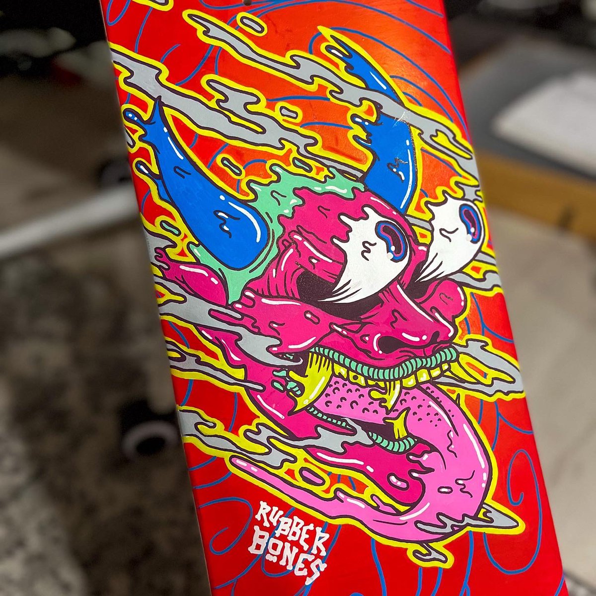 rubberbones_art's tweet photo. So excited to be apart of the Decked Out fashion show and skate deck auction event at @greenportskatepark! Tickets are available online. Go and you’ll get a chance to check out (and even bid on) my hand painted skate deck and so many other dope artists work! https://t.co/eXi2nqNWSZ