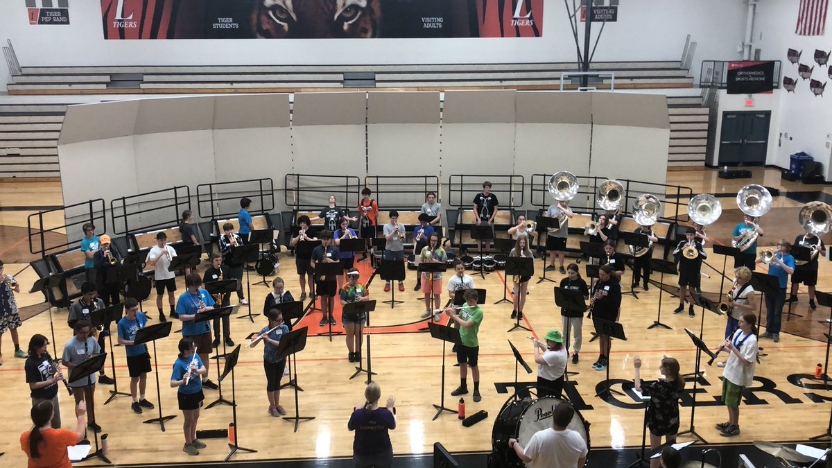 lhstigerbands's tweet image. Is that the marching band in May?!?!? You betcha!!! First ever “Kickoff Kamp” has begun. LHSMB is in full effect.