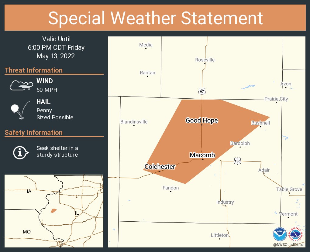 NWS Quad Cities on Twitter "A special weather statement has been