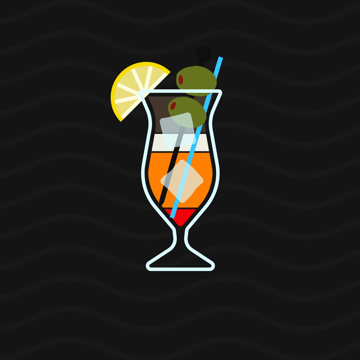 Cocktail Club #82

Wicked Russian Cup

In a shaker filled w/ice, mix 2 parts Dark Rum, 1 part Simple Syrup, 3 parts Orange Juice, 1 part Coke. Serve in a Hurricane glass w/Ice Cubes &amp; a Straw. Garnish the cocktail w/a Lemon Slice &amp; Olives.

Order today at 
coolcocktailclub.io