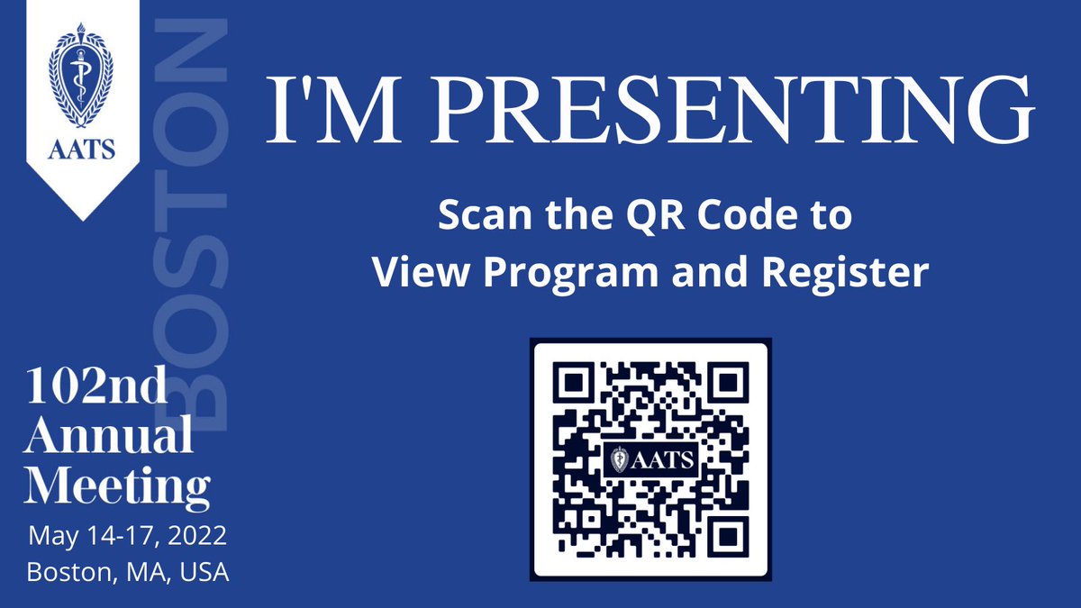 Looking forward to #AATS2022! Come join me on Monday at 7:30AM to hear about our group’s work (Led by @DrRaviGhanta) using EMR data and machine learning to dynamically predict acute kidney injury after cardiac surgery.