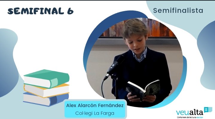 SE_VOC4's tweet photo. Volem felicitar a l'Alex Alarcón Fernández, del Col•legi La Farga @La_Farga, per arribar a la final del Certamen de Lectura en Veu Alta @llegirenveualta 

Enhorabona!!! https://t.co/0APT91TcaX