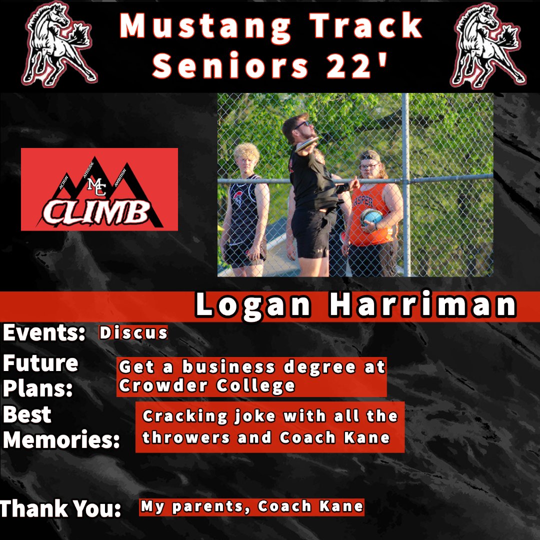 MCMustangTrack's tweet photo. Senior Spotlights #climb https://t.co/RLYAS2cbKY