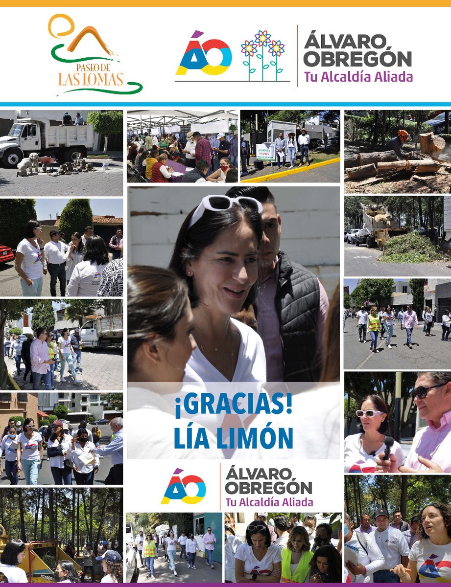 En <a href="/PaseoLomas/">Colonia Paseo de las Lomas</a> agradecemos a <a href="/lialimon/">Lía Limón</a> y a la <a href="/AlcaldiaAO/">Alcaldía Álvaro Obregón</a> por su compromiso y dedicación para la realización de la Jornada "Tu Alcaldía Aliada", un hecho sin precedente 
!Contamos con una Alcaldía que si Cumple!
#alcaldíaliada #alvarobregon #santafe