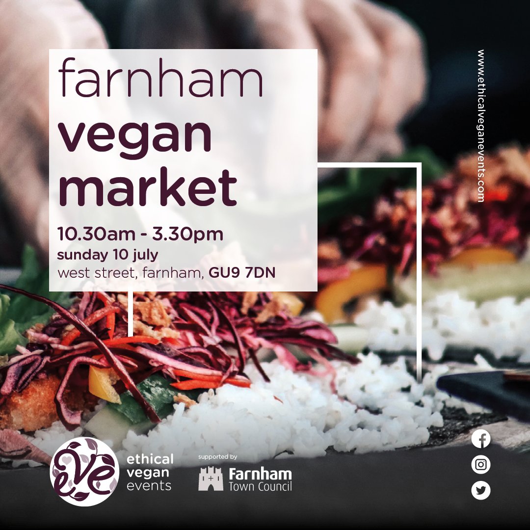 all eyes on farnham! 🎉

ethical vegan events are expanding, and we’re delighted to be launching our market in the stunning town of farnham!

🚨 traders - we're taking bookings! email us on hello@ethicalveganevents.com 🚨