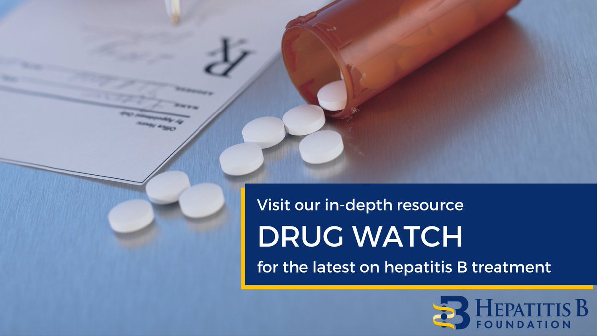 HepBFoundation's tweet photo. The Hepatitis B Foundation maintains this free resource to help you keep track of the latest in drug treatment for hepatitis B:
https://t.co/DKOTLU3dPb
#HBV #Drugwatch #hepb #hepatitisB #Nohep https://t.co/JiEUMvvc6C