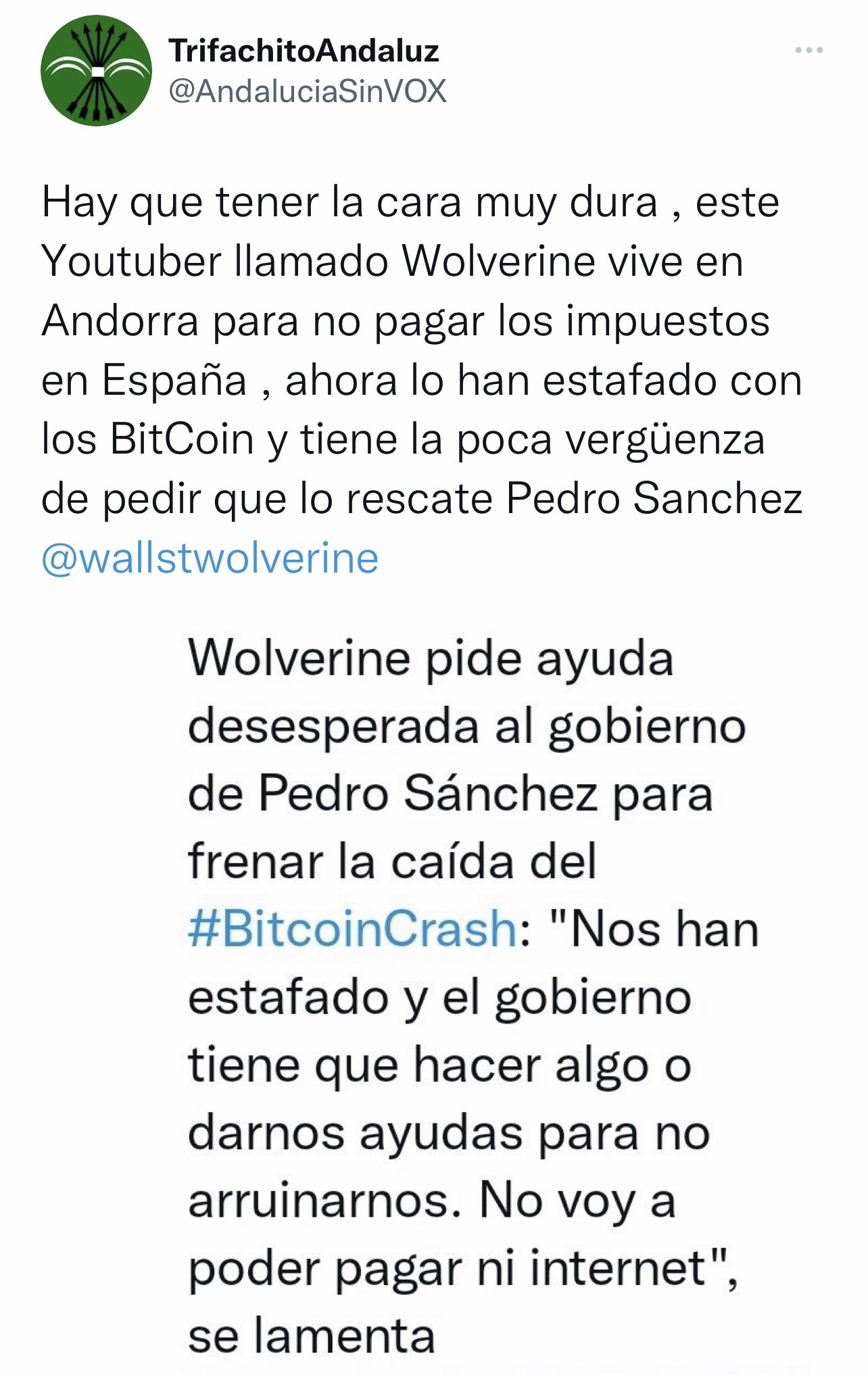 Wall Street Wolverine on Twitter "Se las comen dobladas y es