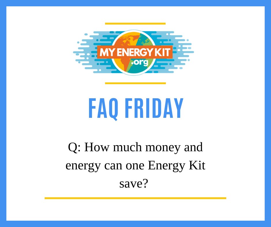 My_Energy_Kit's tweet photo. FAQ: How much can one Energy Kit really help you save? Go to: https://t.co/EOnjsW5qhL to see all of the ways that one Energy Kit can help you save money, energy, and resources! #MyEnergyKit #EnergyChampion https://t.co/7dNzjGuD3y