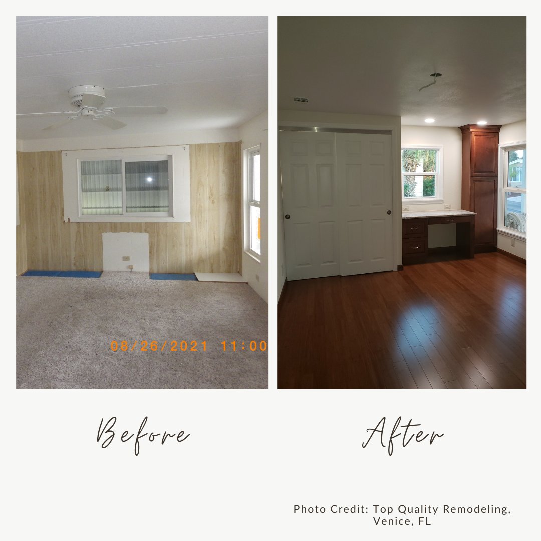 It’s National Home Remodeling Month, Sponsored by Westlake Royal Building Products. This week, we are featuring photos of kitchen and bathroom remodels. This window was removed to make room for an additional closet and custom cabinetry. nahb.org/remodelingmonth