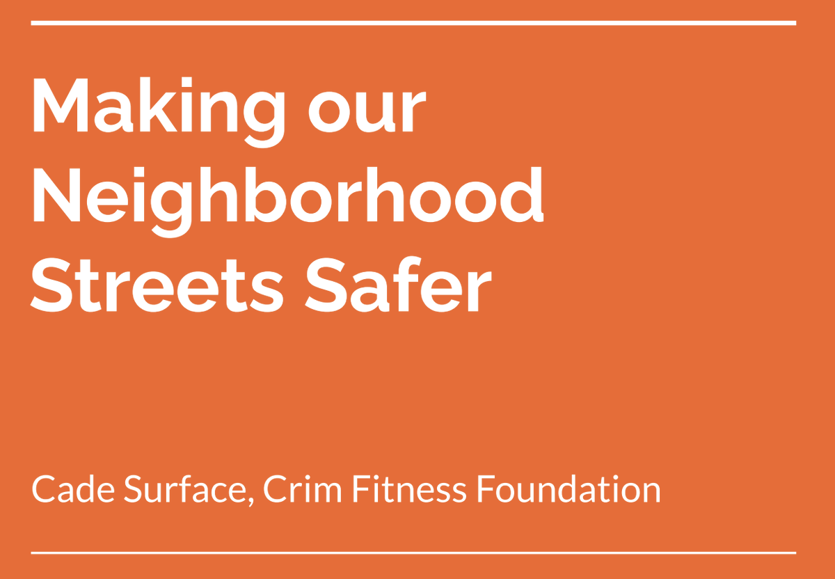 Crim Fitness Fnd (@crimfit) on Twitter photo How do we make our neighborhood streets safer? Check out these tips >> loom.ly/oALhjQY How do we make our neighborhood streets safer? Check out these tips >> loom.ly/oALhjQY