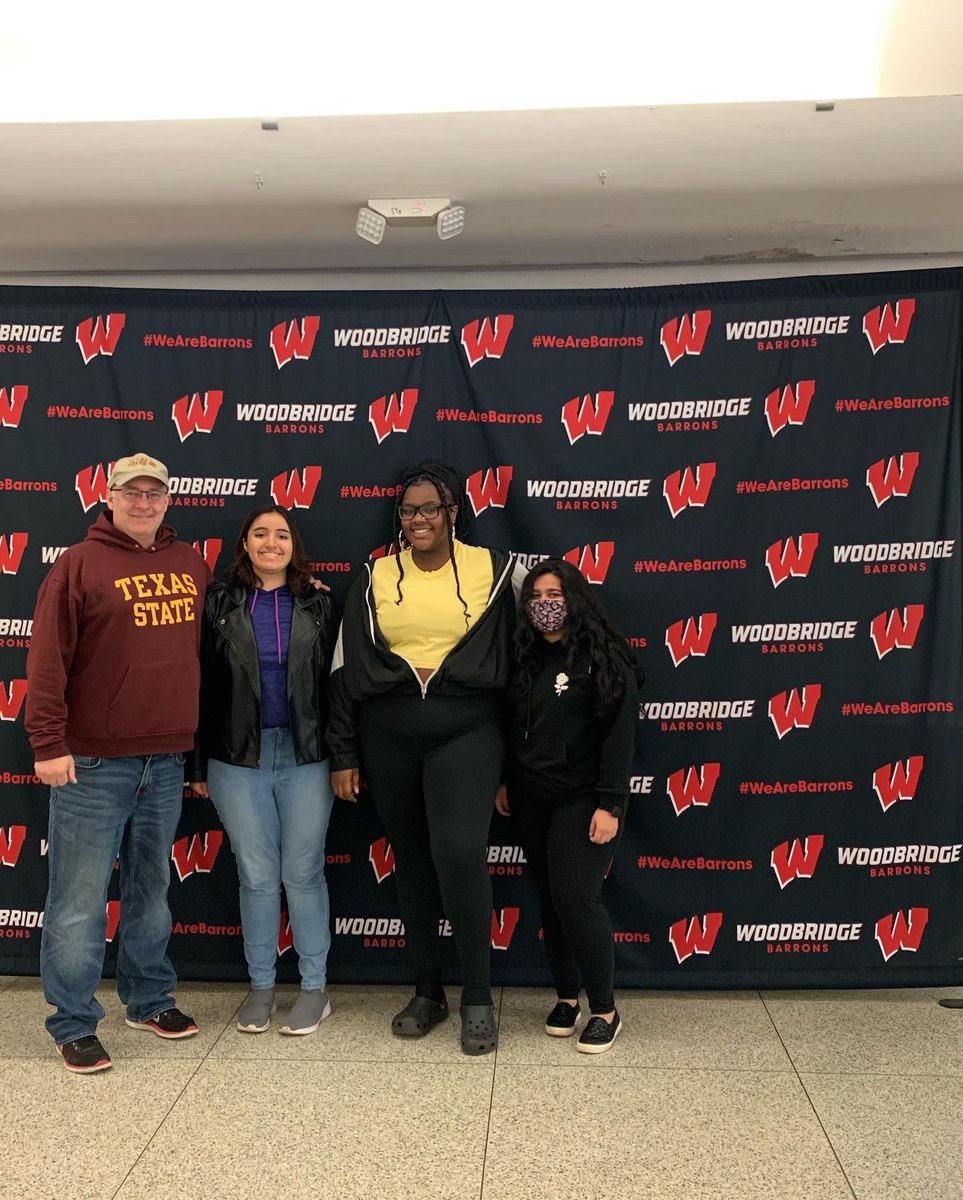 WHSTerrell's tweet photo. Repping Texas State & the Marines w/a few Seniors/JROTC cadets on WHS Senior Signing Day/Reach Higher. Congrats to all! #WeAreBarrons #ReachHigher #SeniorSigning @barronsguidance #USMCvets #ArmyStrong @txstate https://t.co/kqoPBbXNK7