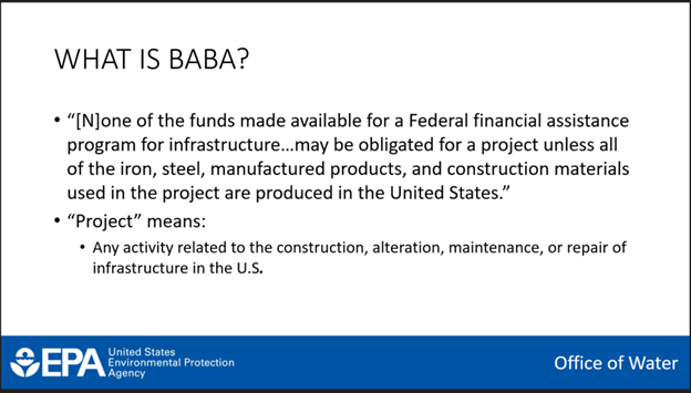 nexomwastewater's tweet photo. U.S. #wastewater engineers: As shared by the @EPAwater, you have until Saturday, May 14 to submit your #BuildAmericaBuyAmerica (#BABA) waiver to keep your SRF- or WIFIA-funded projects on track--even if your project is not using #BIL or #IIJA funding! https://t.co/bIgU4HISyO