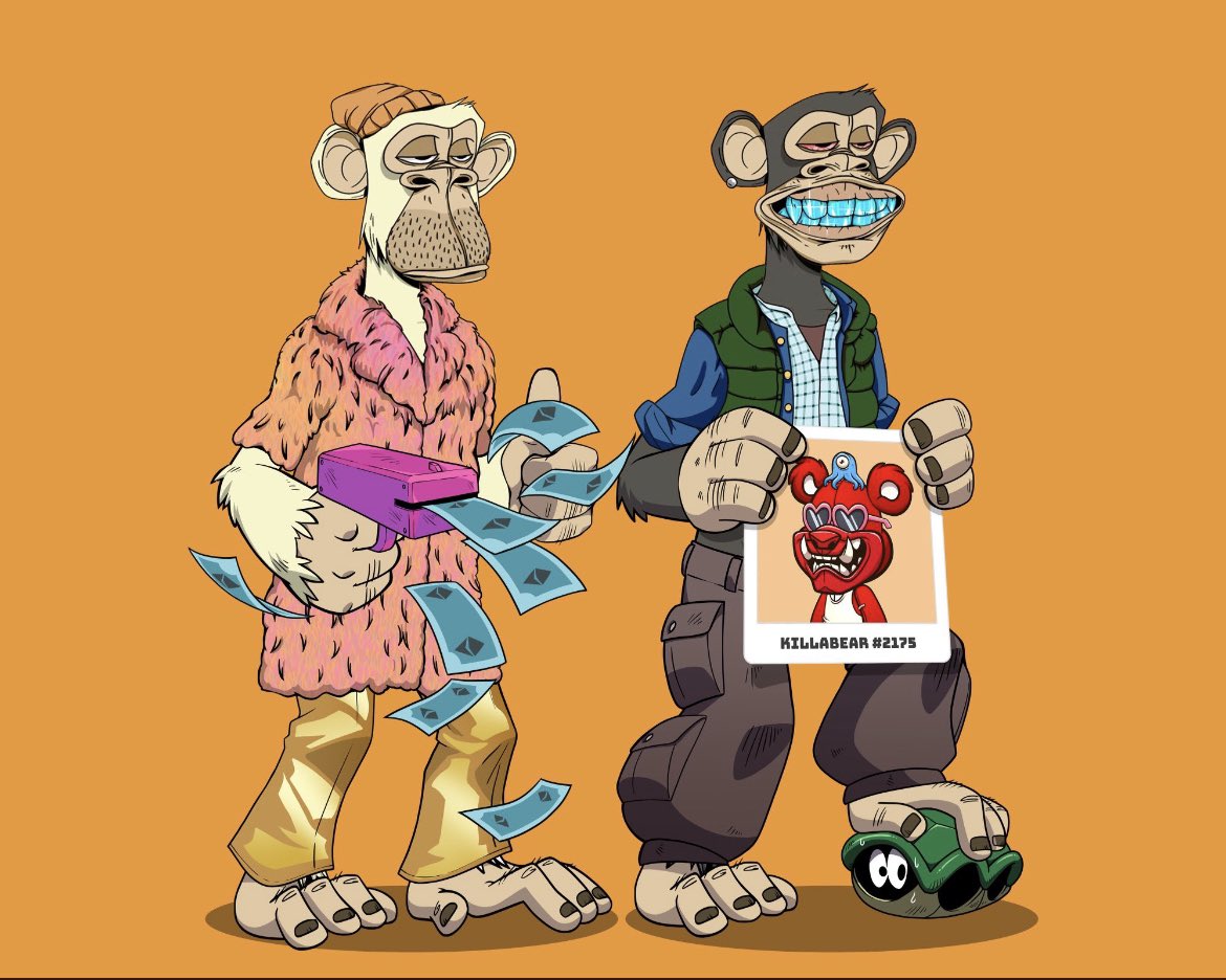 SupremeTrades__'s tweet photo. GM!! ☕️🫶  Want to give my @killabearsnft  FAM a BIg shoutout!! My full body Ape’s turned out absolutely 🔥 Respect👊🏻 https://t.co/0GXNPSOEGN