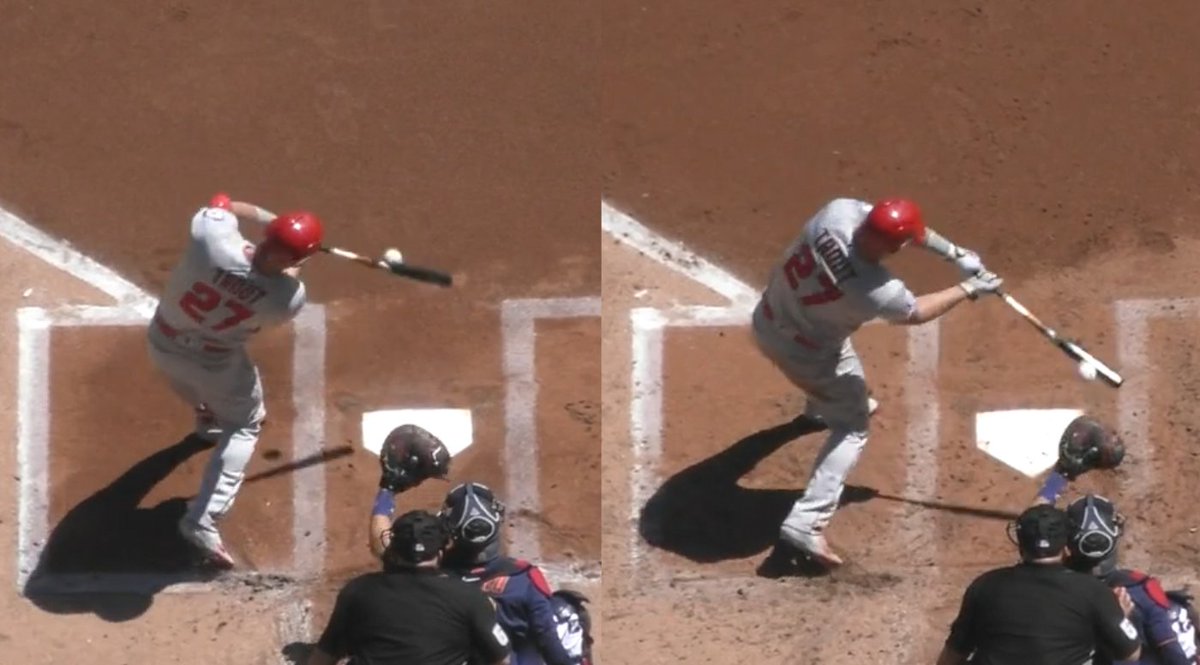 Bobby Tewksbary (@tewkshitting) on Twitter photo Mike Trout (<a href="/MikeTrout/">Mike Trout</a>)
Overhead Screenshot
Inside vs Outside
Anything stand out to you?
(He's strikeout out on the outside pitch, but that isn't the point.)
Video in next tweet. ๐ Mike Trout (<a href="/MikeTrout/">Mike Trout</a>)
Overhead Screenshot
Inside vs Outside
Anything stand out to you?
(He's strikeout out on the outside pitch, but that isn't the point.)
Video in next tweet. ๐